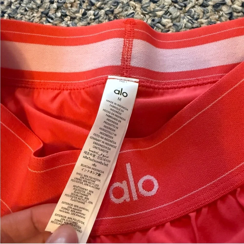 NWT ALO YOGA Match Point Skirt Candy Red